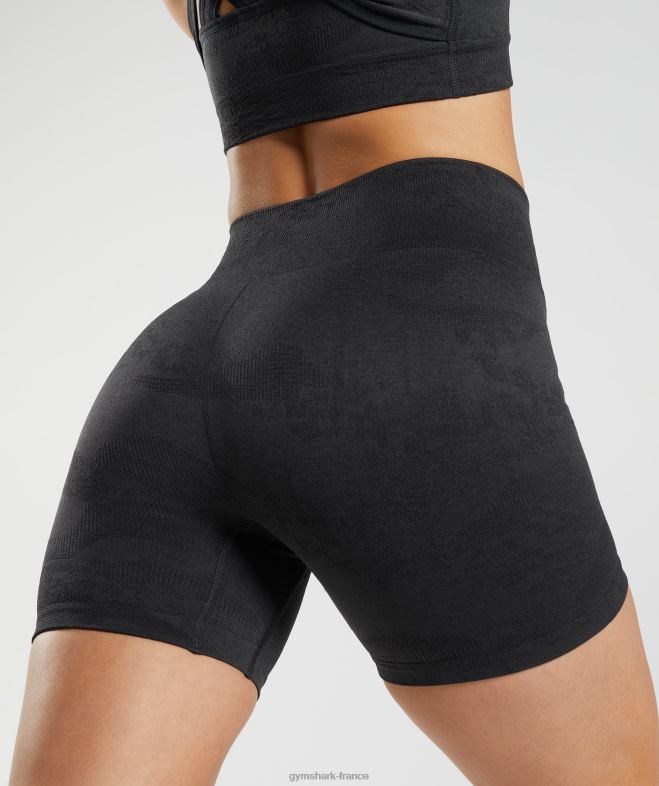 Gymshark adapter le short camouflage sans couture lave | noir/gris onyx femmes 6HF284